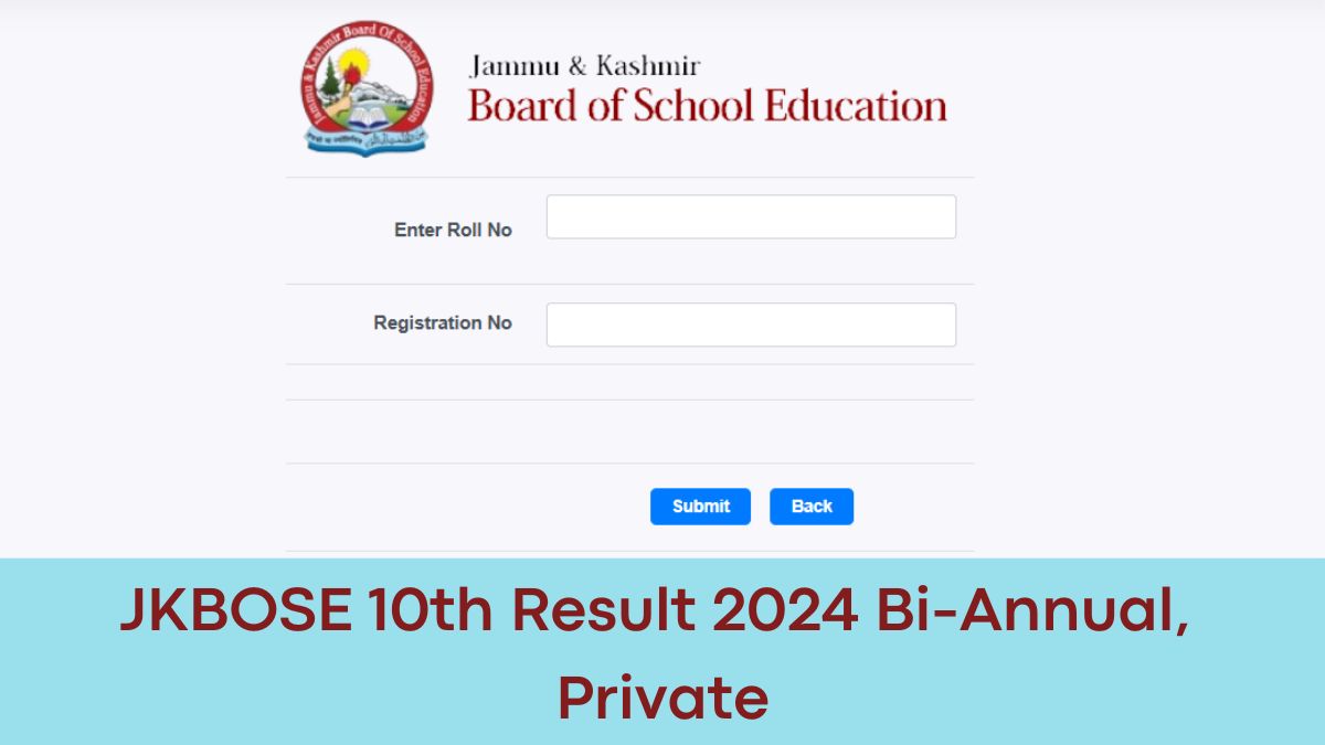 JKBOSE 10th Result 2024 Bi-Annual, Private Out - Check Online Scores by Roll Number, Name at jkbose.nic.in
