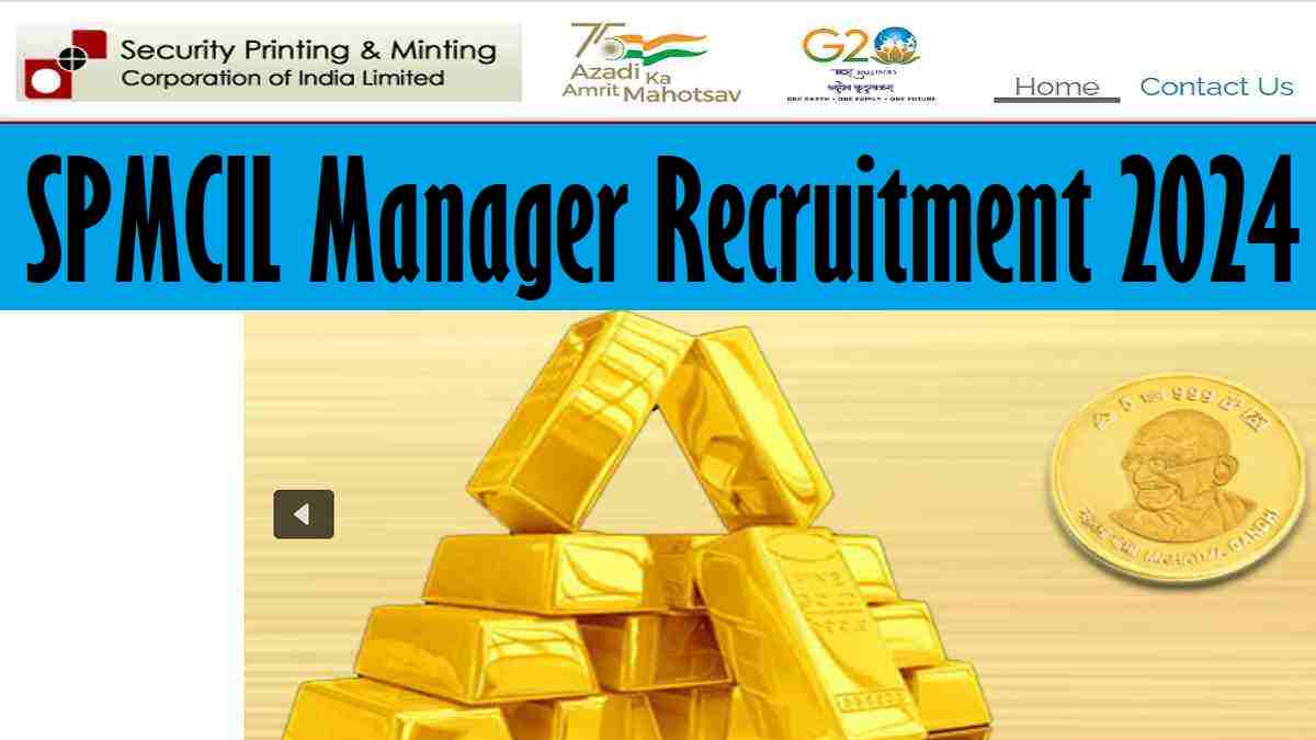 SPMCIL Recruitment 2024 For Various Managerial Posts: Salary Upto Rs. 160000, Check Eligibility 