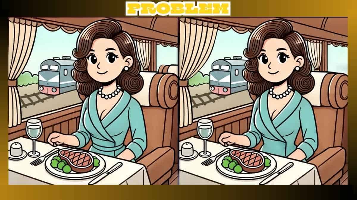 Spot 3 Differences in Lunch in Train Pictures - Can You Find Them in 19 Seconds