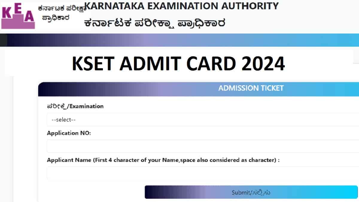 KSET Hall Ticket 2024 OUT at cetonline.karnataka.gov.in: Download KEA SET Admit Card Here