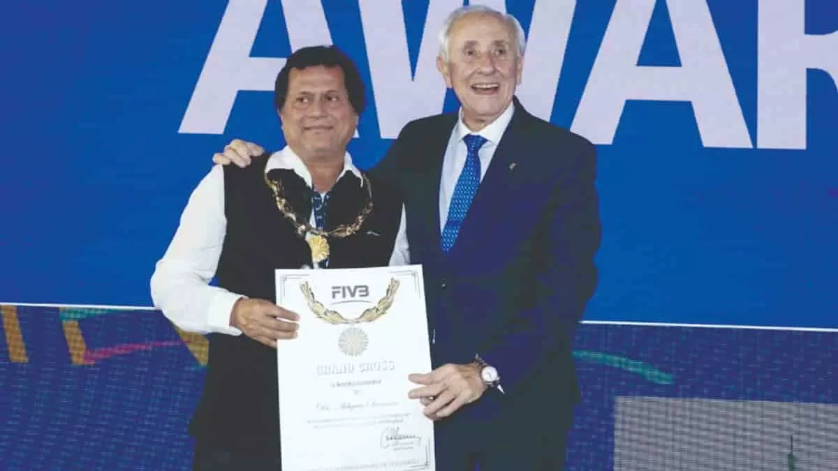 Achyuta Samanta Honoured With FIVB Grand Cross Award