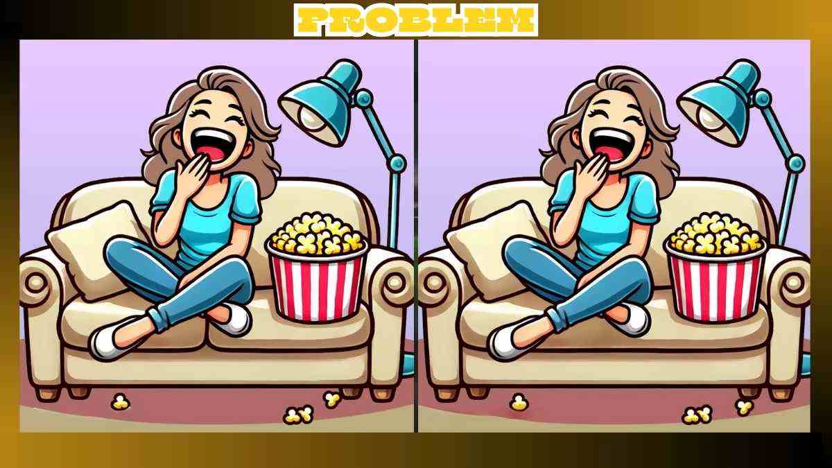 Spot 3 Differences in Girls Enjoying Popcorn Pictures - Can You Find Them in 21 Seconds