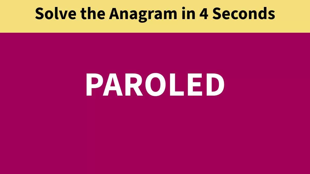 Brain teaser: Solve anagram in 4 seconds!