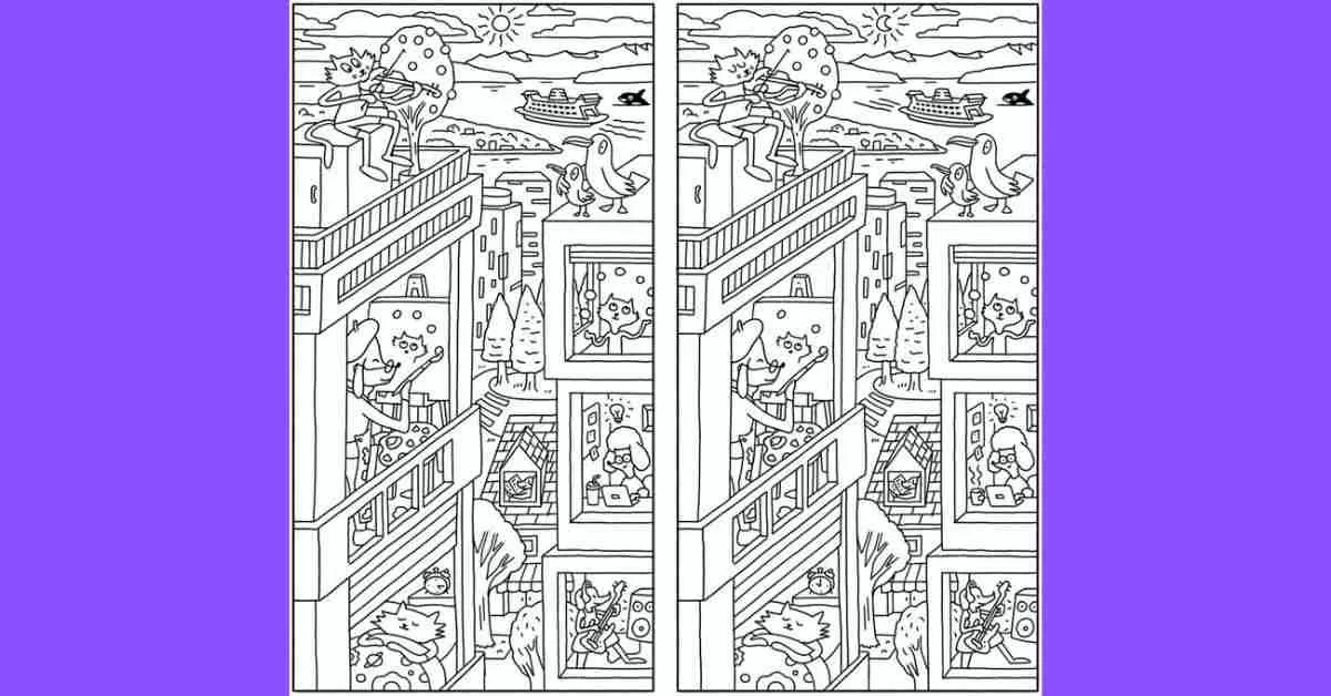 Find 8 Differences in this City Scene