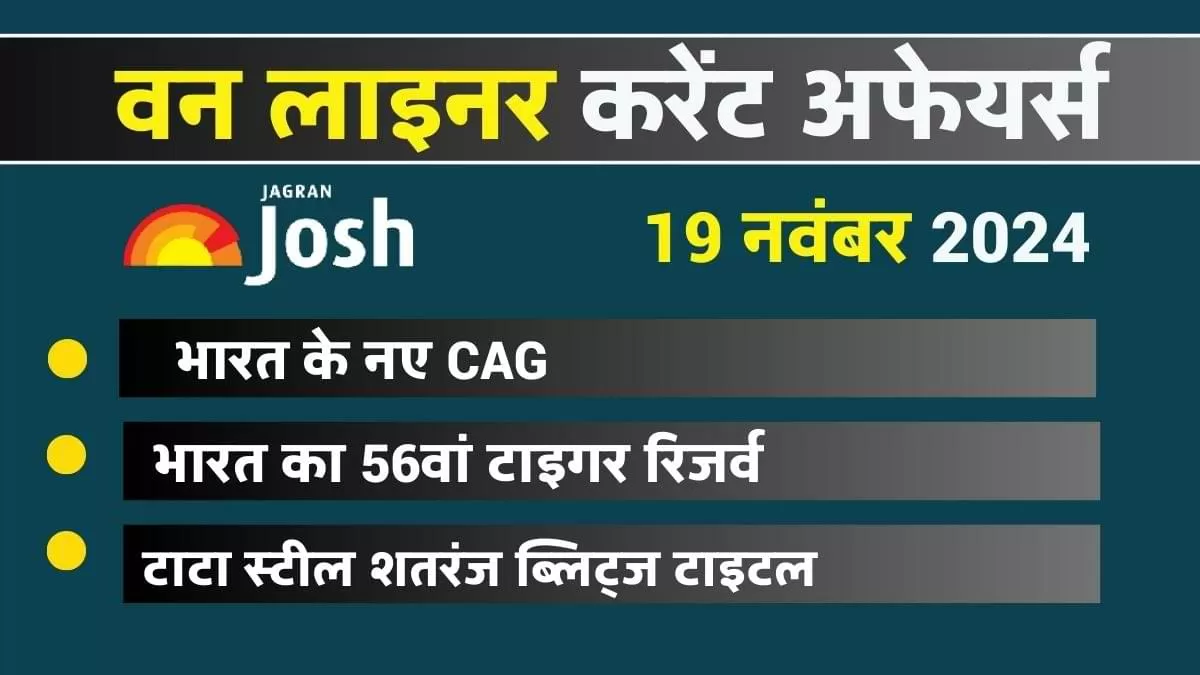 One Liner Current Affairs In Hindi 19 November 2024: करेंट अफेयर्स वन लाइनर को नए रूप में प्रस्तुत किया जा रहा है.