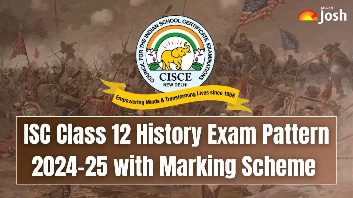 Get the details of ISC Class 12 History Exam Pattern 2024-25 with Marking Scheme