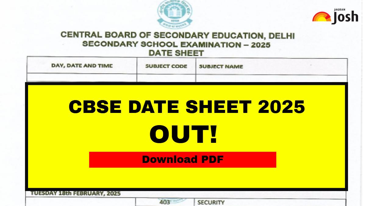 CBSE Exam Date 2025 Download CBSE Time Table for Class 10 and 12 PDF