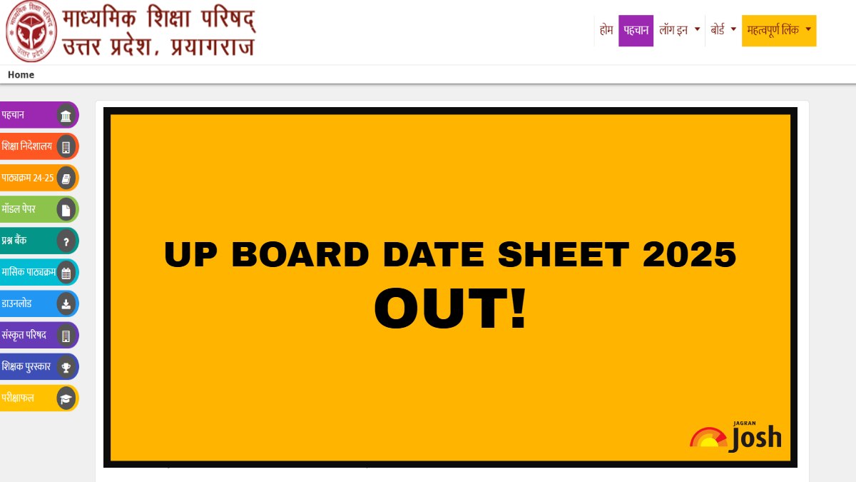 UP Board Time Table 2025: Download UPMSP Exam Dates Stream Wise PDF