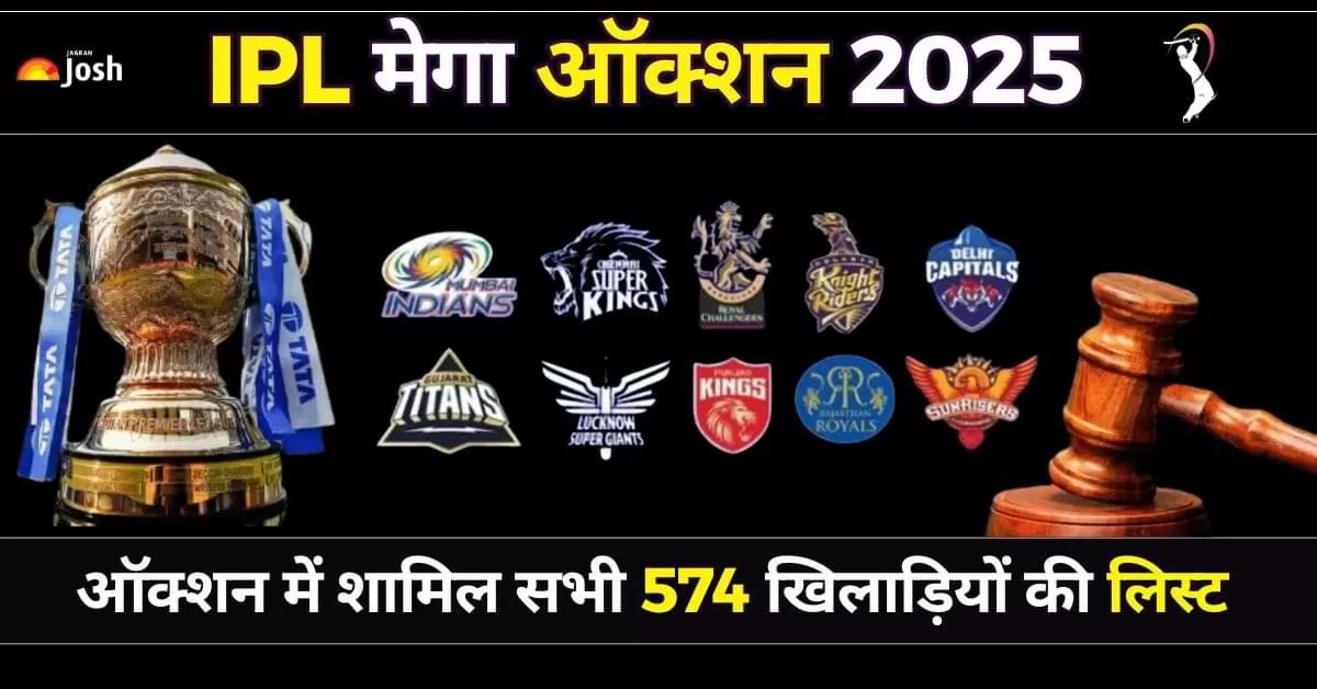 TATA IPL 2025 ऑक्शन का इंतजार क्रिकेट फैंस बेसब्री से कर रहे हैं, जहां 574 खिलाड़ियों की बोली लगने वाली है. यहां देखें पूरी खिलाड़ियों की लिस्ट और जानें किसकी लगेगी सबसे बड़ी बोली.