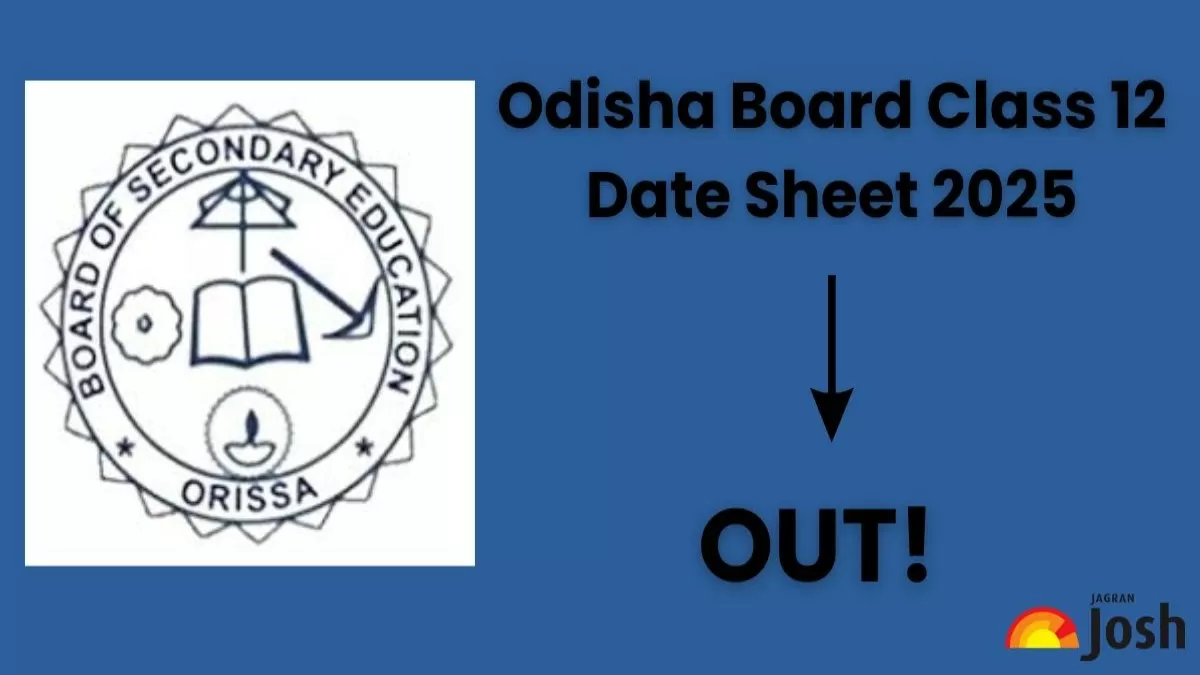 Odisha Board 12th Date Sheet