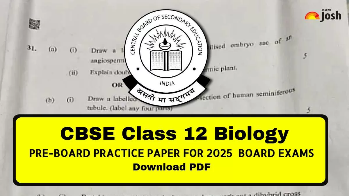 Get here CBSE Class 12 Biology Pre-Board Sample Paper 2025 With Solutions