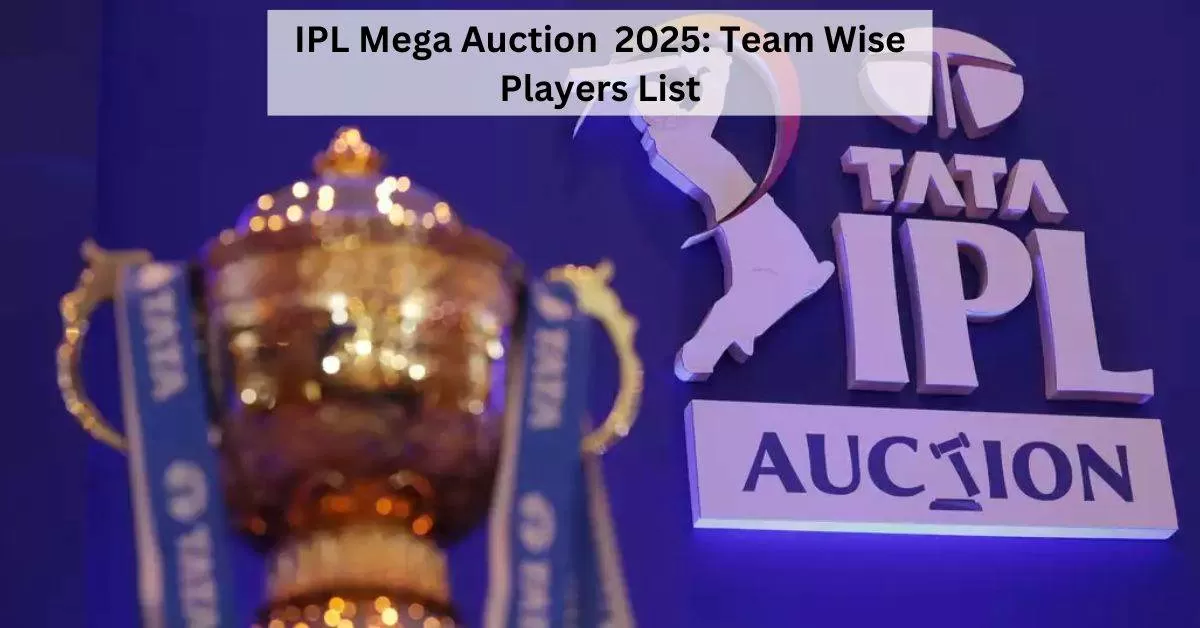 IPL Auction 2025 List of Players Teamwise with Base and Sold Price