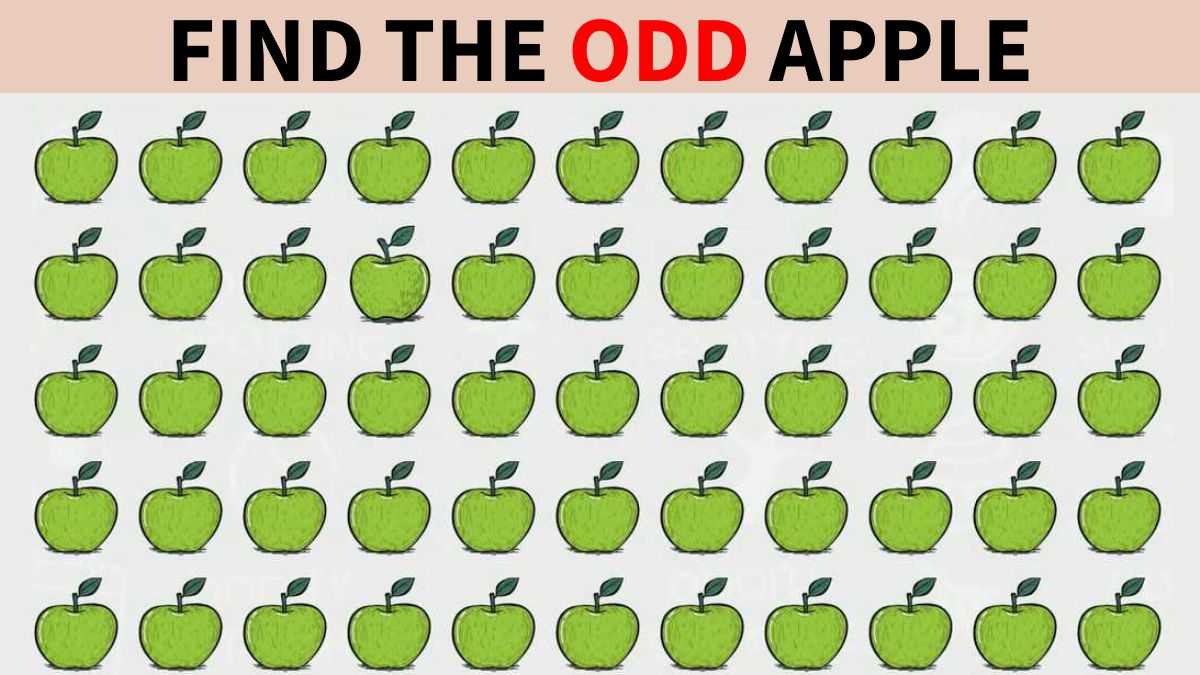 Optical Illusion IQ Test: Find the Odd Apple in 4 Seconds!