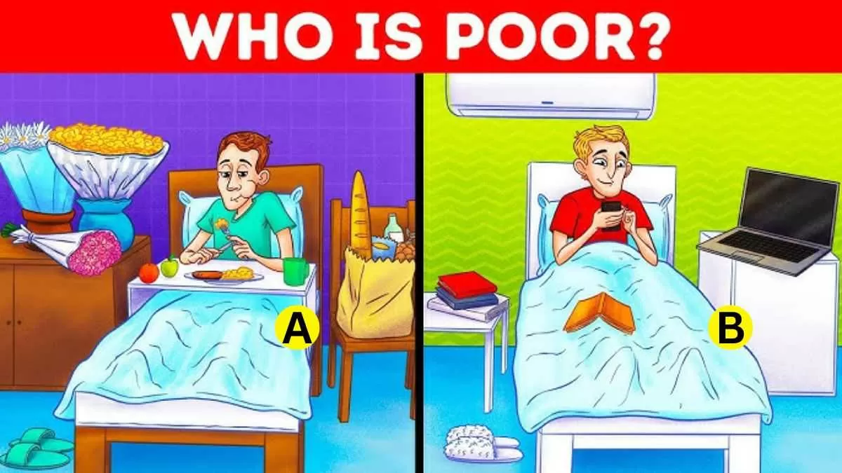 Spot who is poor.