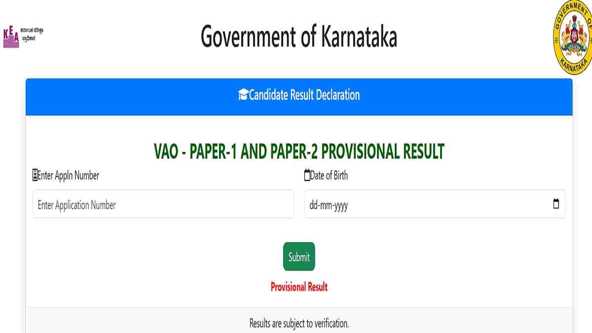 KEA VAO Result 2024 Out at cetonline.karnataka.gov.in: Download District Wise Score Card, Final Answer Key And Others