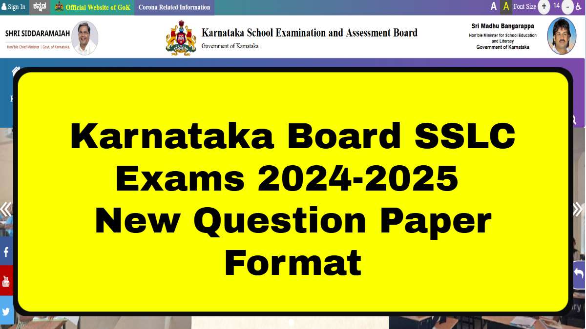 Karnataka SSLC Exams 2024-25: New Question Paper Format Announced; Check Details Here