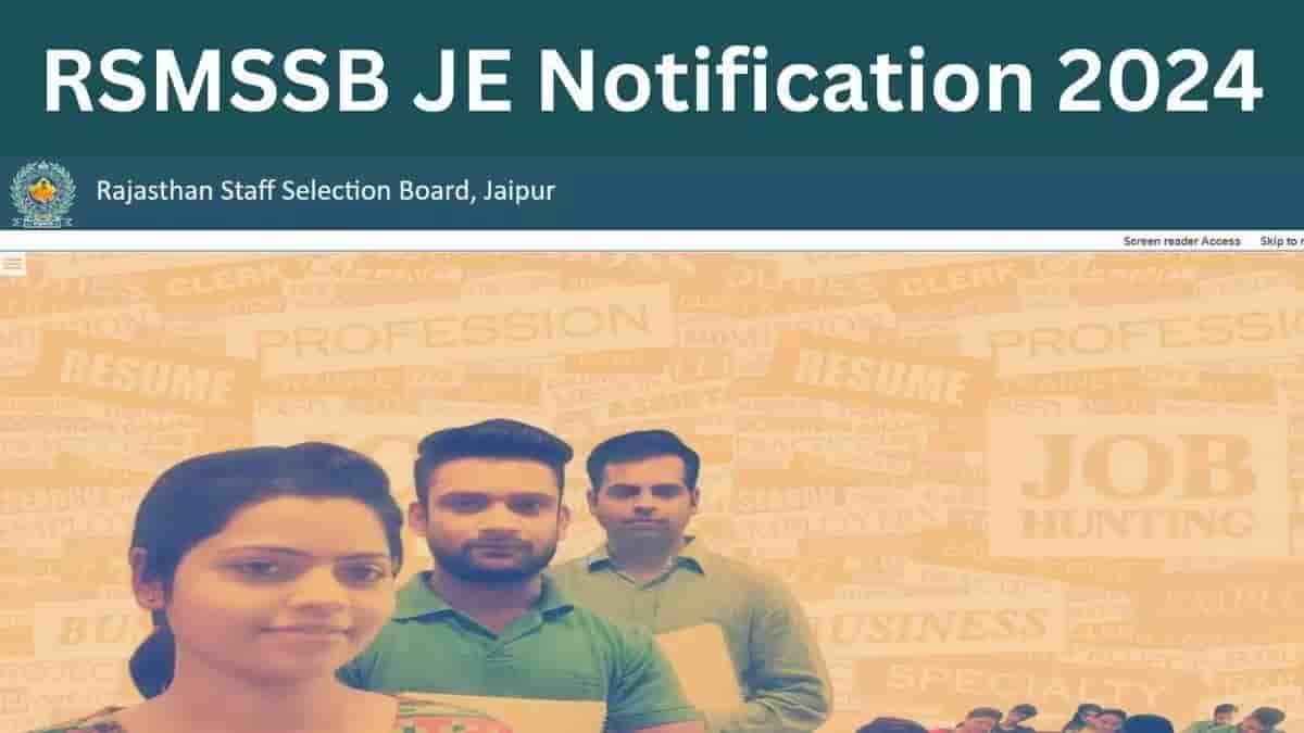 Rsmssb Jen Notification 2024 Released At Rsmssb Rajasthan Gov In Check Exam Details Here Rsmssb Jen Notification 2024 Released At Rsmssb Rajasthan Gov In Check Exam Details Here