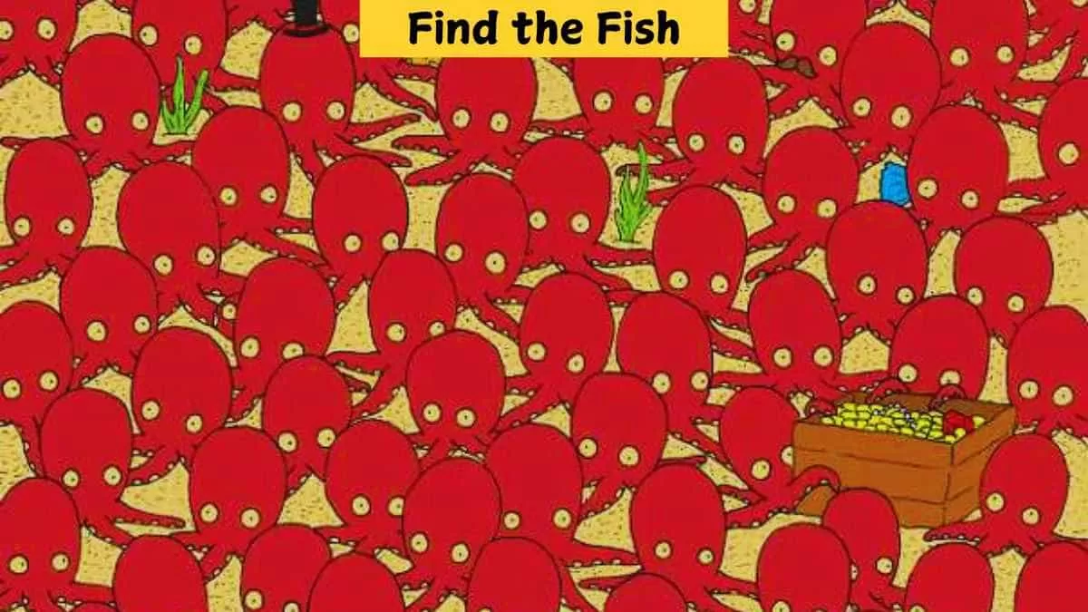 Optical Illusion - Find the hidden fish in 7 seconds!