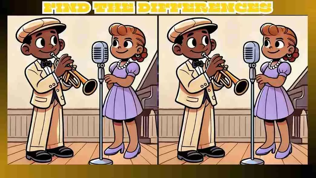 Find 3 Differences in Boy Playing Trumpet Pictures in Just 17 Seconds