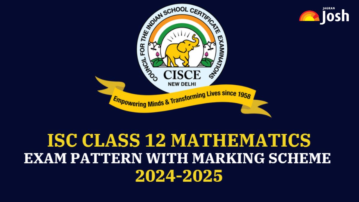 ISC Class 12 Mathematics Exam Pattern 2024-25 with Marking Scheme and Topic-wise Weightage