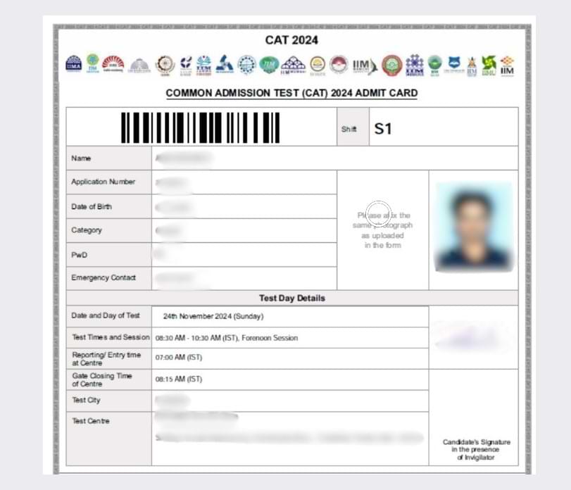 CAT Admit Card 2024