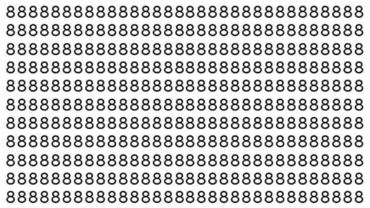 Optical Illusion IQ Test: Can You Spot The Number 6 Hidden Among 8s In 5 Seconds?
