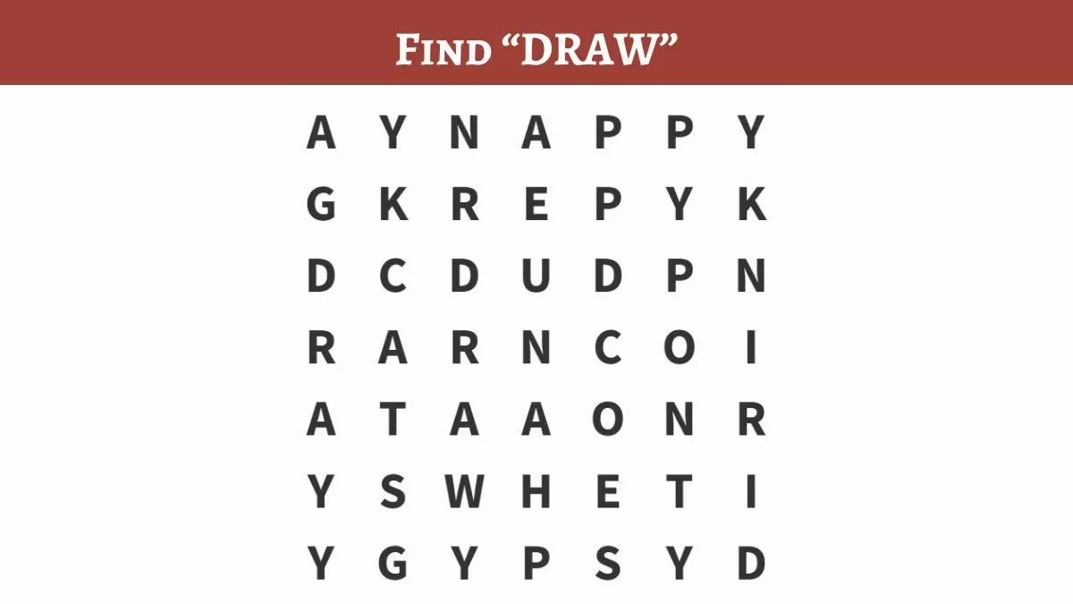 Find DRAW in 7 seconds!