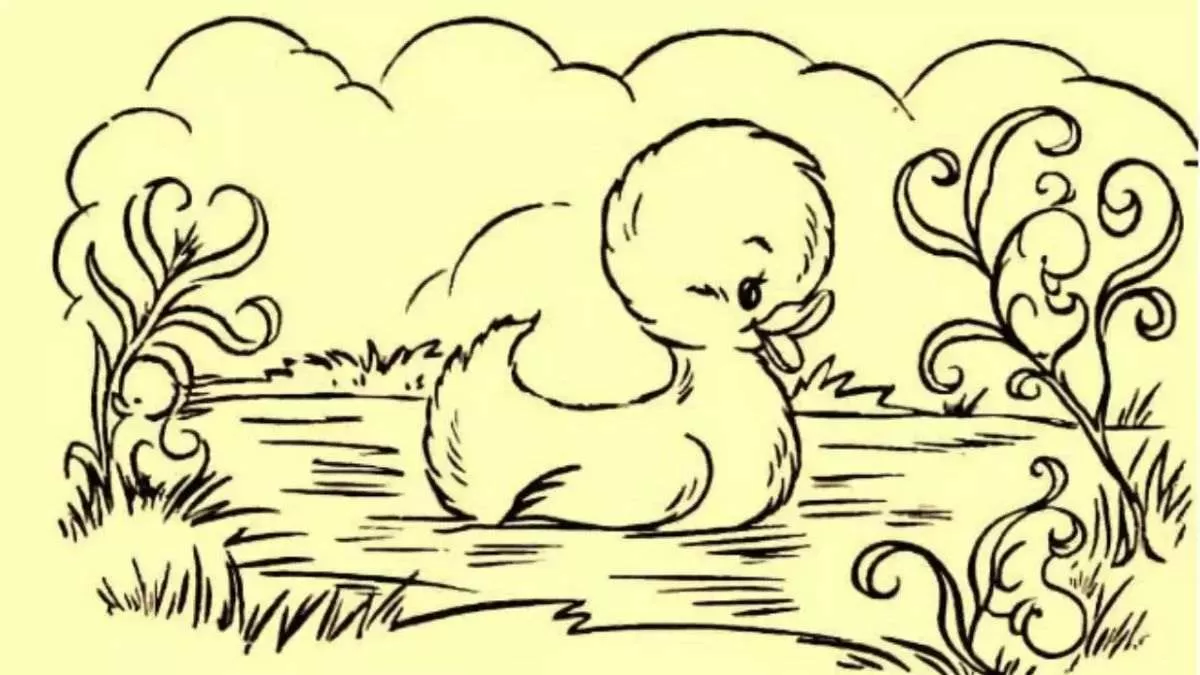 Spot three ducklings.
