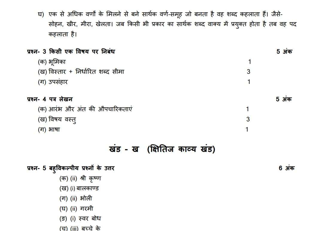 Haryana Board Class 10 Hindi Model Paper With Solution 2024-25 ...