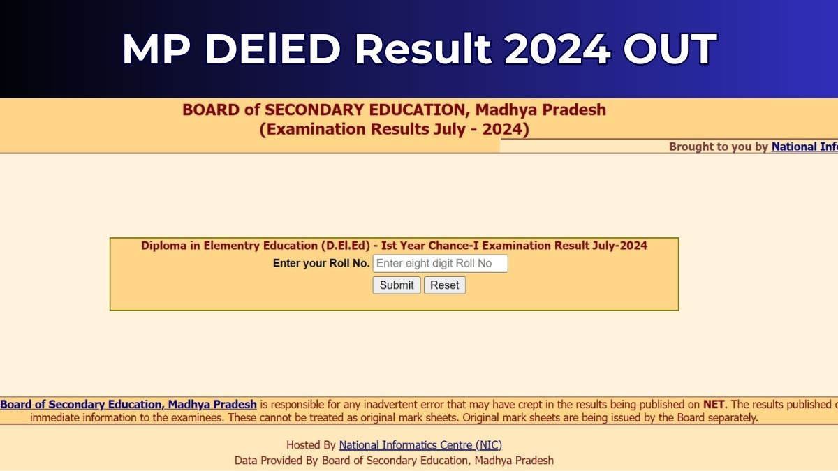 MP DElED Result 2024 for 1st, 2nd Year Out Now!