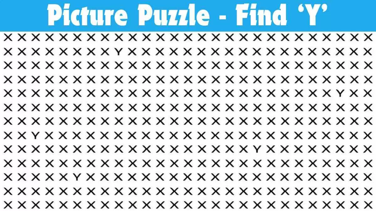 Picture Puzzle IQ Test: Spot the 5 Y’s in 5 Seconds!