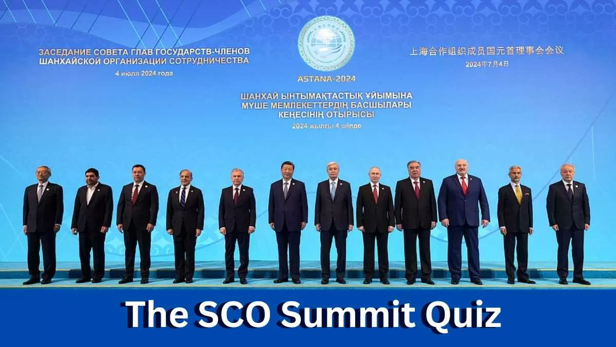 The SCO Summit Quiz GK Question and Answer Quiz Based on SCO Summit