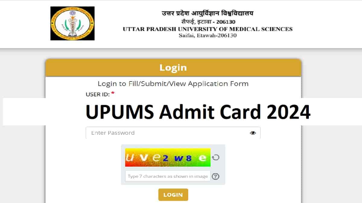 UPUMS Admit Card 2024 for Medical Officer, Steno, and Other Posts, Download at upums.ac.in