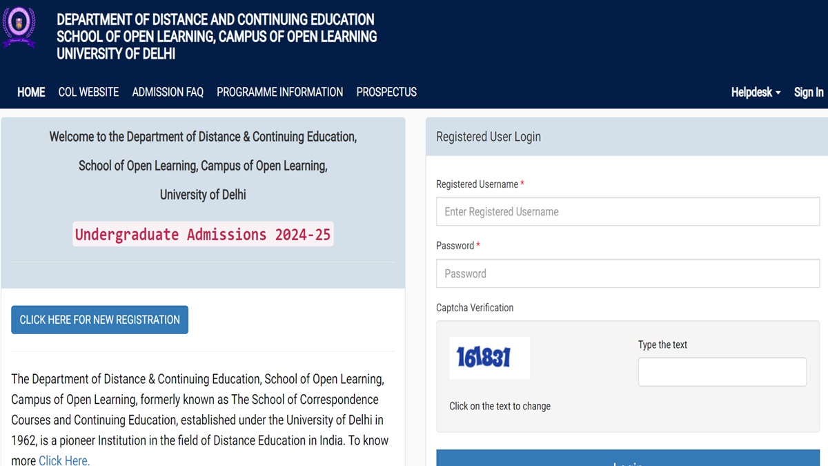 DU SOL Admission 2024 Deadline Extended