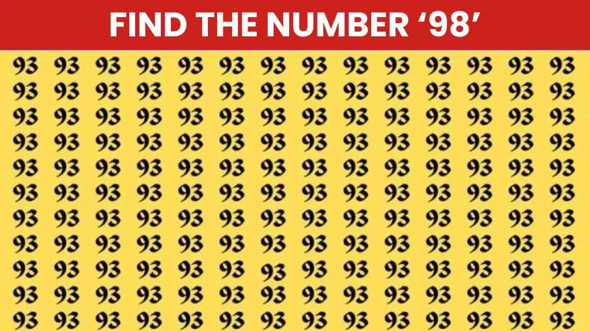 Spot the number 98.