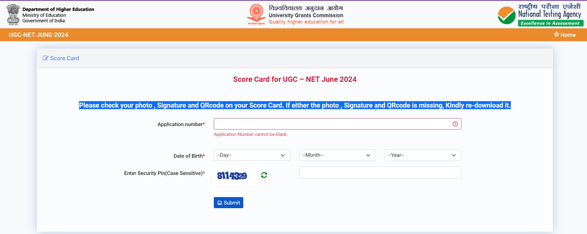 UGC NET Result 2024 Download Link