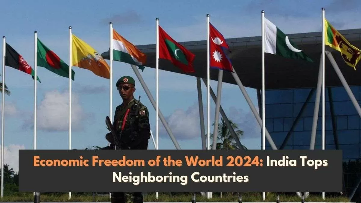 The Economic Freedom of the World annual report ranks India as the top country among its neighbors, with Nepal in second place. 