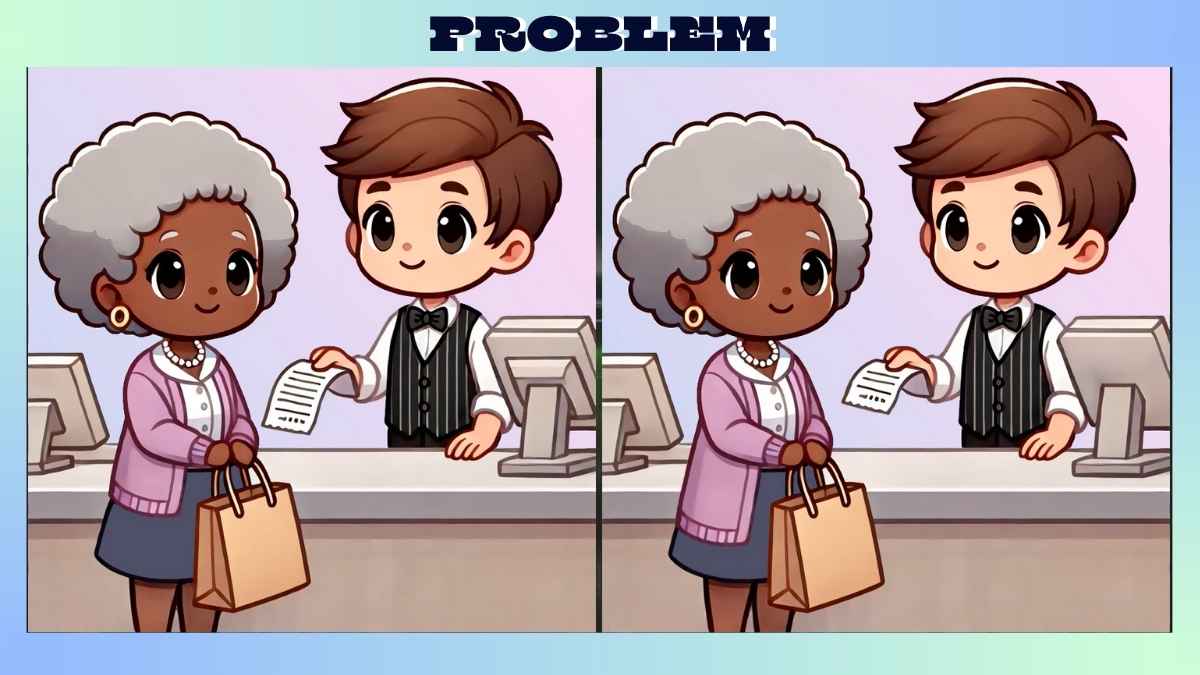 Find 3 Differences in Grandma Shopping Picture in Just 11 Seconds