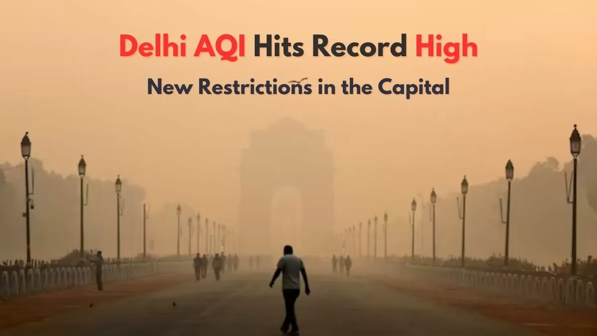 The national capital's AQI has finally fallen into the very poor range, within four months.