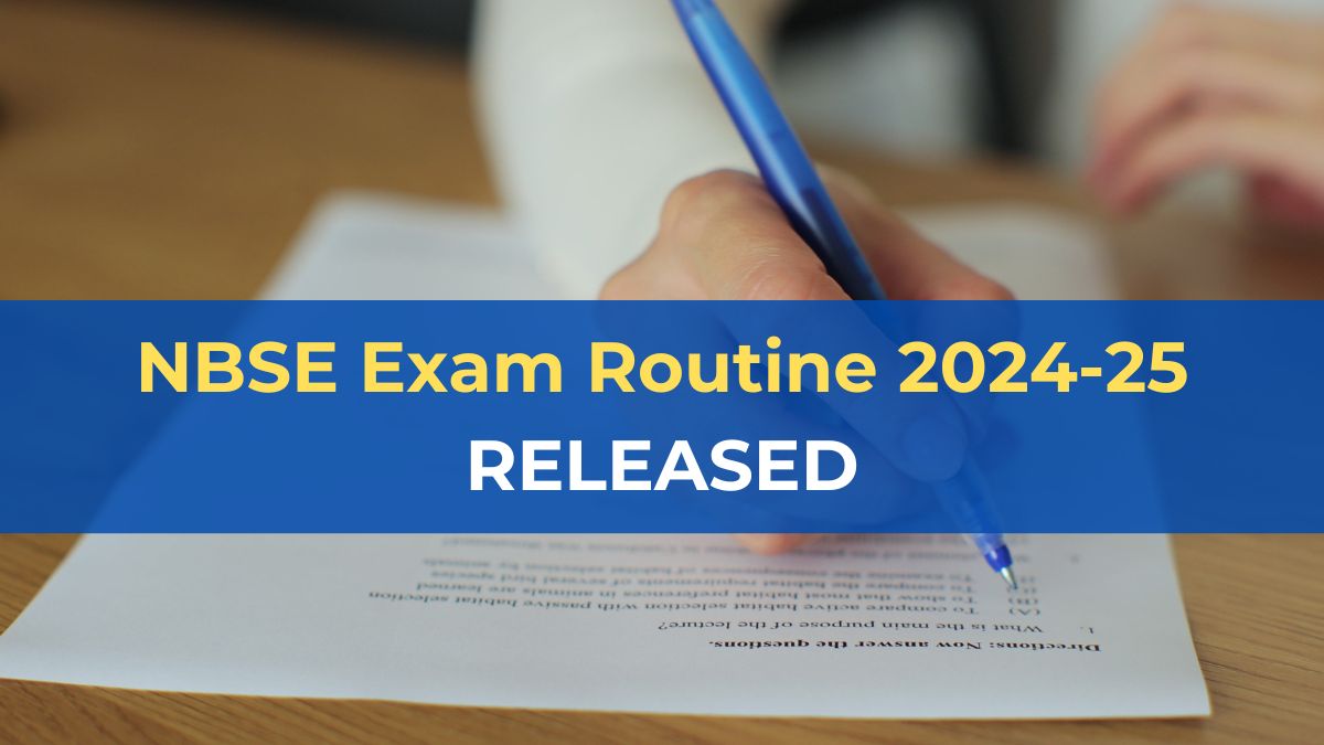 NBSE Exam Routine 2024 Class 8, 9 OUT