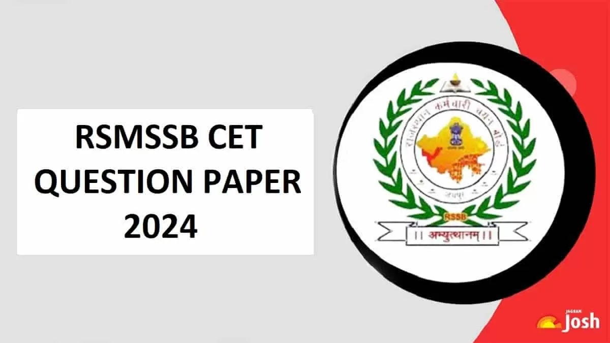 RSMSSB CET Question Paper 2024