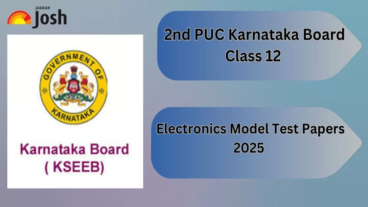 2nd PUC Karnataka Class 12 Electronics Model Test Papers 2025
