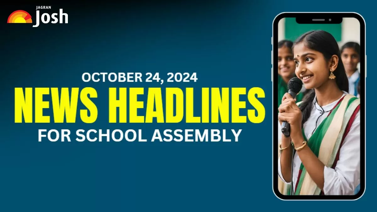 Get here today’s and tomorrow's news headlines in English for School Assembly.