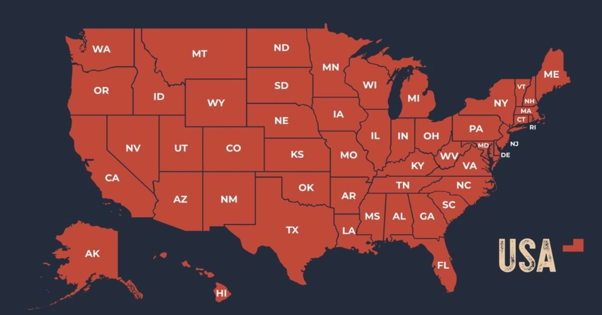 List of Top 5 Smallest States in the United States