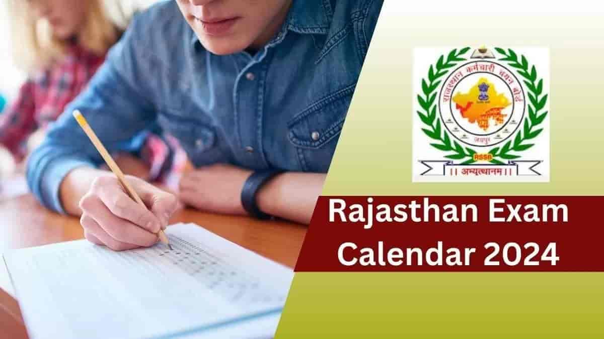 Rsmssb Exam Calendar 2025 Pdf Download Rajasthan 