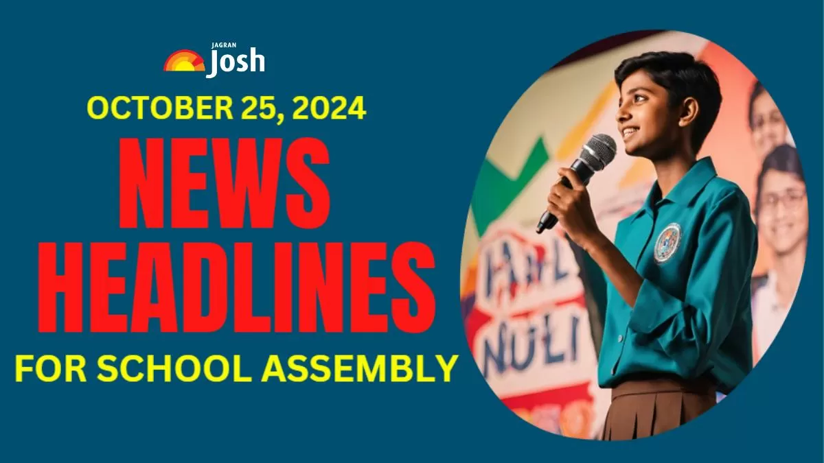 Get here today’s and tomorrow's news headlines in English for School Assembly.