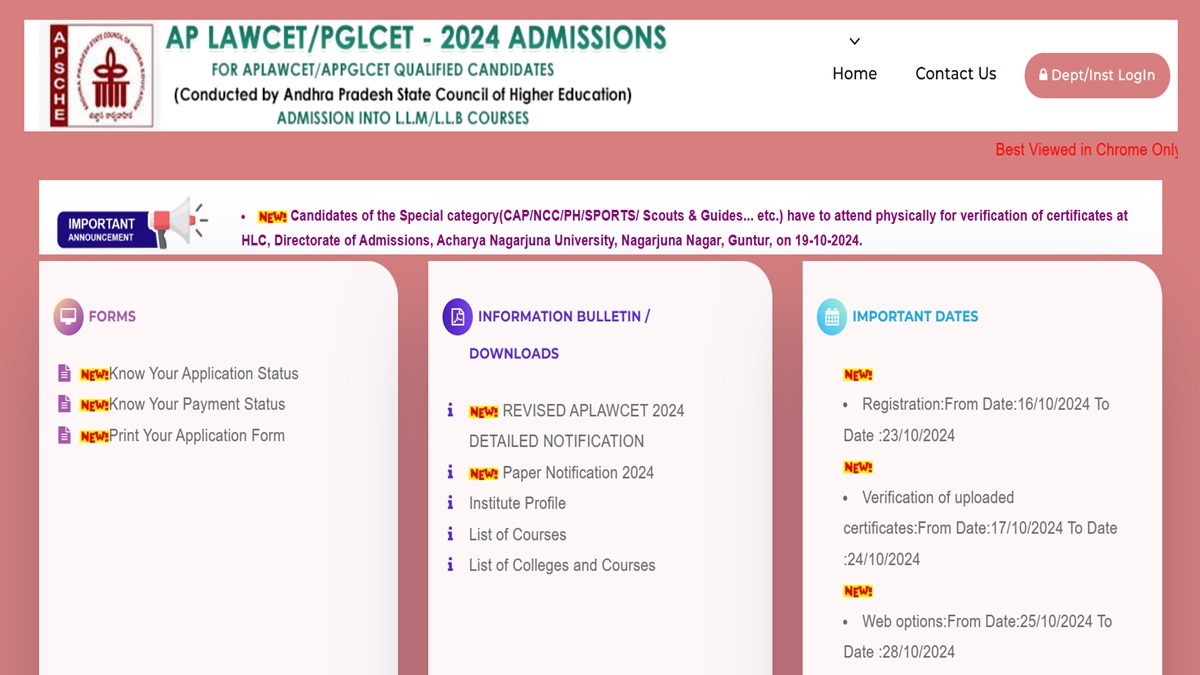 AP LAWCET Counselling 2024 