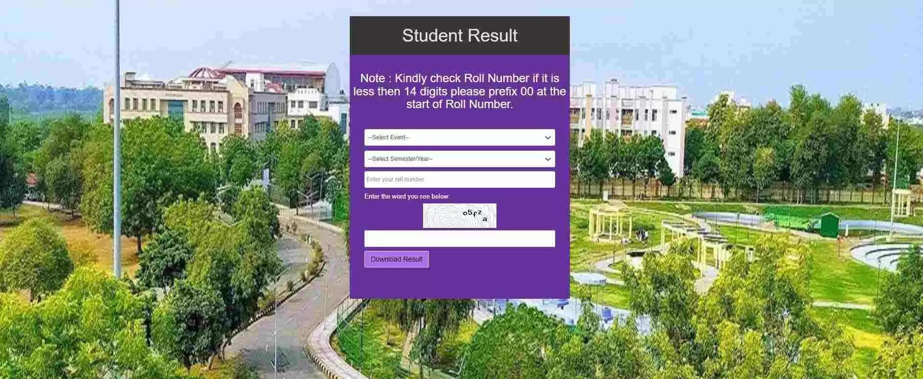 Chaudhary Devi Lal University Result 2024
