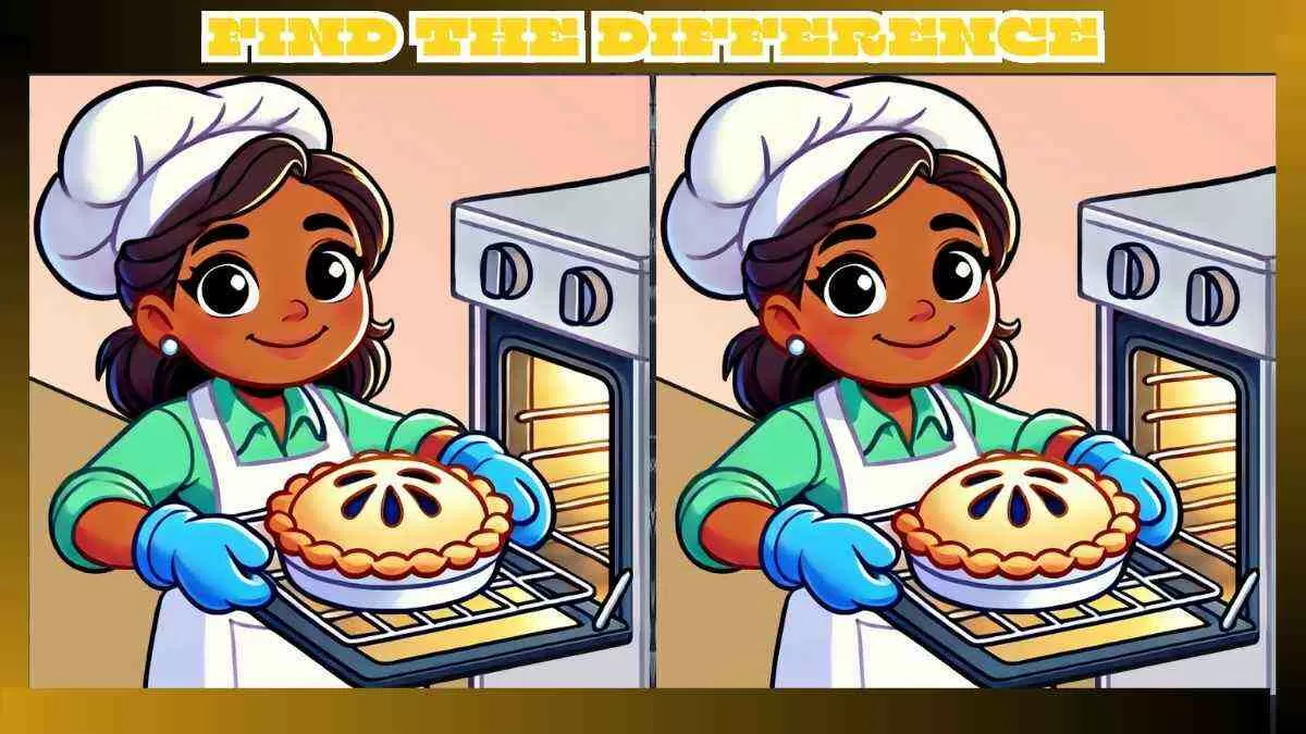 Find 3 Differences in Lady Baking Pie Pictures in Just 13 Seconds