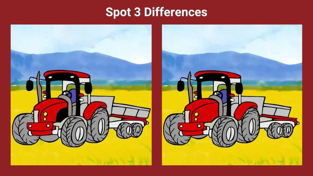 Spot 3 difference between tractor pictures in 11 seconds!